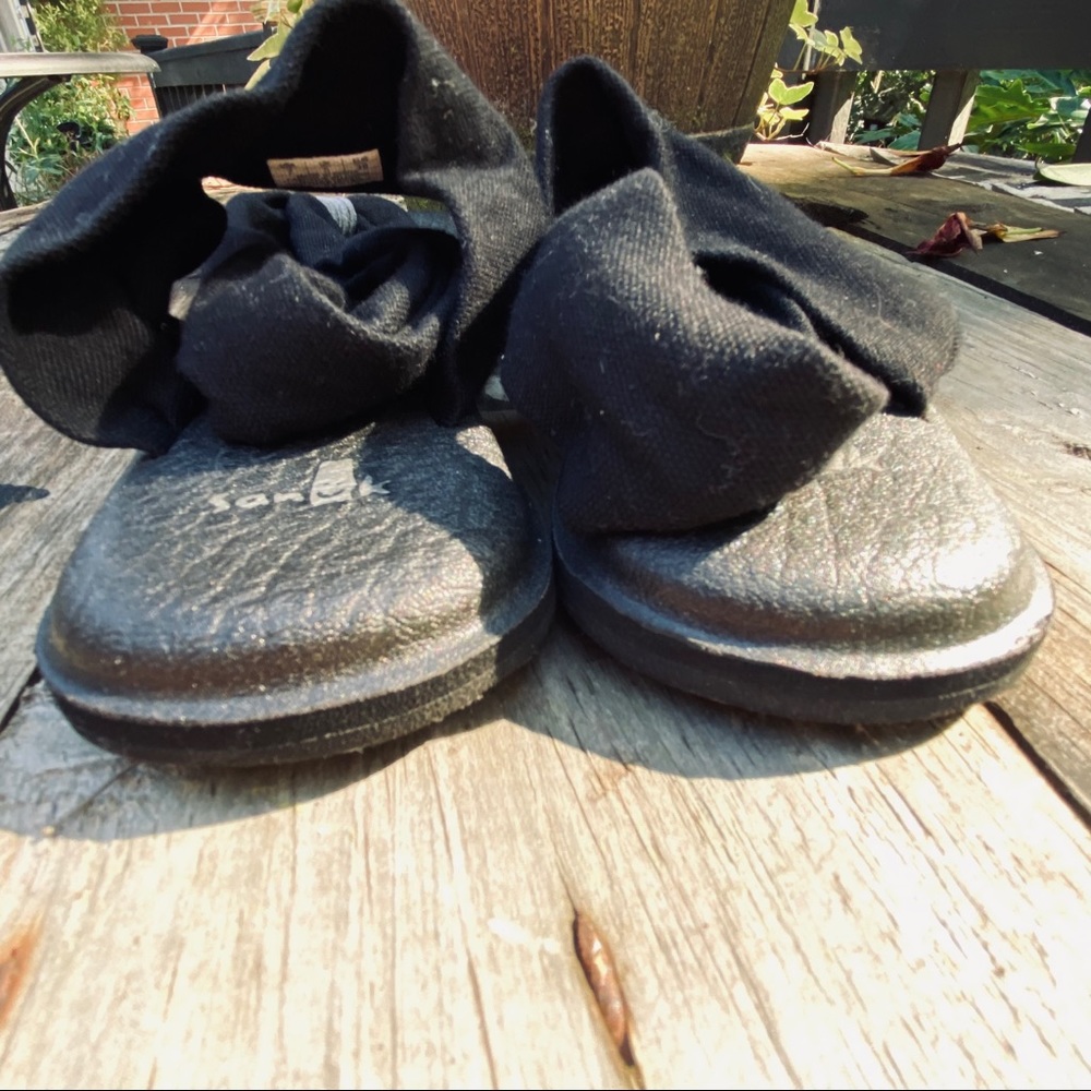 SANUK Yoga Mat Sling Sandals, Black, Size 7 - Picture 4 of 11